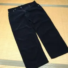 UNIQUE コーデュロイパンツ ブラック W85 股下63