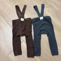 サスペンダー付きベビースパッツ2点セット