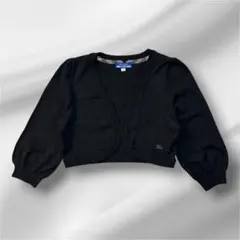 バーバリーブルーレーベル ボレロ 七分袖丈 ホースロゴ ショート丈 黒 38