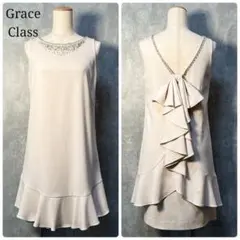 美シルエット☆Grace Class ワンピースドレス フリル&ラインストーン