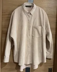 ZARA BASIC ベージュ コーデュロイ シャツ