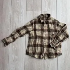 最終値下げ子供用mikihouseミキハウスリバーシブル長袖チェックシャツ110