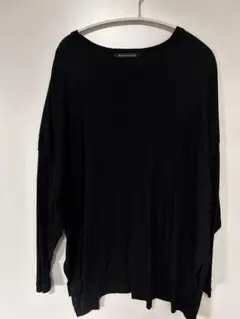 ミズイロインド　カットソー　黒　ロンT