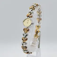 【稼働】SEIKO セイコー レディースクォーツ ブレスレット ハート バングル