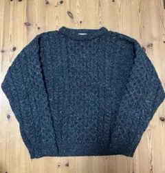 ニットベスト アラン フィッシャーマン ハンドメイド ネパール製 