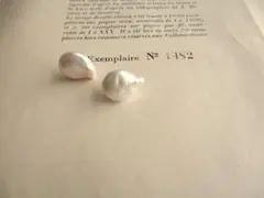 大粒 バロックパール スタッドピアス No.011