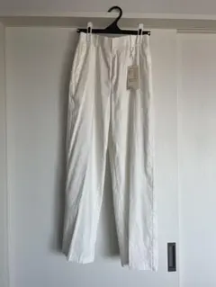 無印良品　ヘンプ混ストレッチストレートパンツレディース