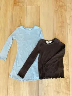 H&M キッズ 長袖ワンピース　ロンT 2枚セット