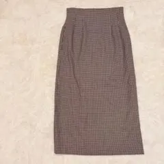 【美品】BEAUTY&YOUTH 千鳥格子 タイトスカート S 裏地付き 秋冬