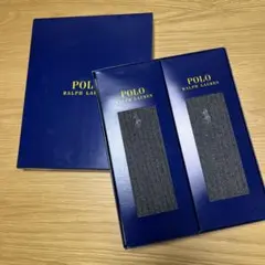 新品未使用ラルフローレン2足set靴下NAIGAIグレー25cmメンズ化粧箱付き