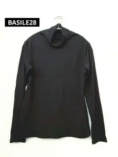 ★バジーレ28 ハイルネック　長袖　カットソー　ブラック　40