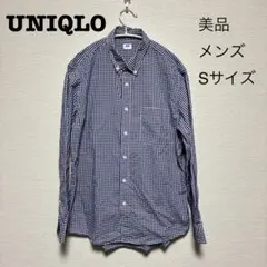 【美品】UNIQLO・メンズ・長袖シャツ・Sサイズ