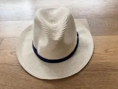 CASTANO ベージュ 麦わら帽子 フェドラハット 58cm