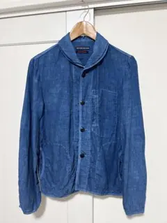 TIGRE BROCANTE インディゴ ショールカラー　カバーオール　シャツ