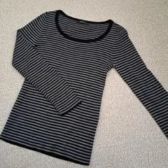 COMME CA ISM　コムサイズム　ウール混 セーター　ボーダー