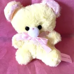 作家・ハンドメイド・きれいなレモン色のくまさんぬいぐるみ♡のサムネイル