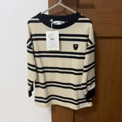 【新品】Main Story Band Tee Angora Stripe 2y