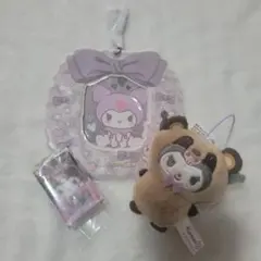 サンリオ　カードホルダー　キャラパキ　動物着ぐるみマスコットたぬき　クロミセット