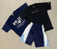 バスケットボールウェア 3点セット Tシャツ ハーフパンツ　160相当のサムネイル