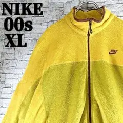 希少✨00s ナイキ フリースジャケット 刺繍ロゴ Archive y2k XL