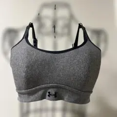 アンダーアーマー スポブラ S グレー 調整ホック付きサイズ（タグ表記SM）