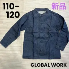 【新品】GLOBAL WORK デニムバンドカラーシャツ　120