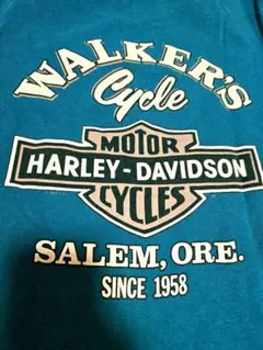 90'SUSA製! フレイム！Harley-Davidson Tシャツ