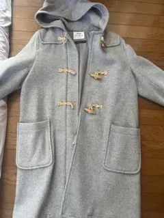 グレー フード付き ダッフルコート