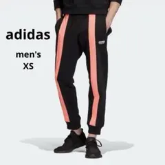 【XS】adidas ジョガーパンツ 黒 ピンク メンズ 美品