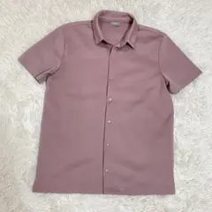 フォーエバー21 シャツ　半袖　ストレッチ　パープル　L メンズのサムネイル