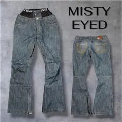 MISTY EYED スノーボードパンツ L デニム風 バギー 裾ジップ Y2K