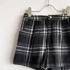 One Way ショートパンツ チェック柄 ポケット付き ウエストゴム 裏地付き