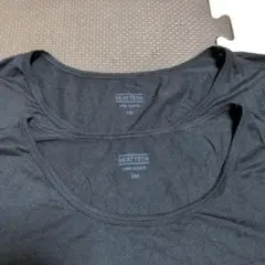 ユニクロHEATTECH ロングスリーブ 150 ブラック 2枚セット