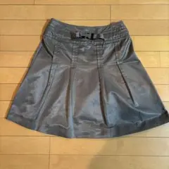 グレー フレアスカート ウエストベルト付きのサムネイル