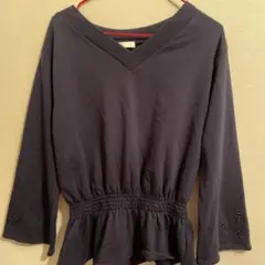 earth music&ecology ネイビー Vネックチュニック