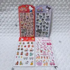 【正規品】韓国限定 toktok サンリオ キティ クロミ 平面シール 4点