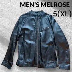 メルローズ ラムレザー シングルライダースジャケット レザージャケット 羊革 黒