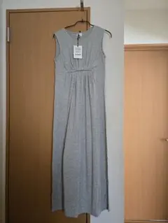 PLST 新品未使用 ノースリーブ ロングワンピース グレー