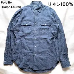✨リネン100%✨ラルフローレン 長袖シャツ フラップポケット 90's ✨リネン100%✨ラルフローレン 長袖シャツ フラップポケット 90's