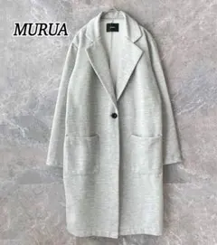 MURUA Wフェイスカットジャケット 羽織り 柔らか 無地 シンプル