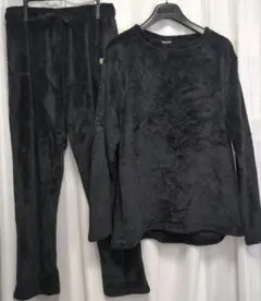【古着】FRUIT OF THE LOOM ブラックルームウェア LLサイズ