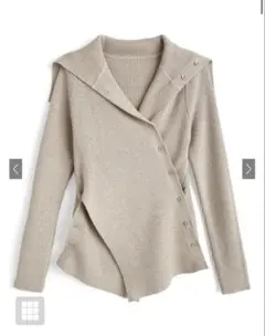 GRL 2Wayアシンメトリーリブニットトップス[ks205]