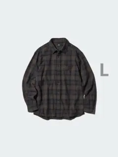 フランネルシャツ/チェック38 DARK BROWN Lサイズ