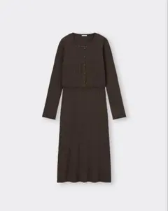 【12/25 23:59までクリスマスセール!】 GU ニットワンピースセットS