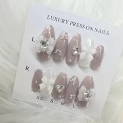 現品 ラメピンクベージュ フレンチガーリー ワンホン スナ系量産型 韓国ネイル