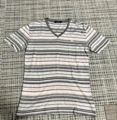 BURBERRY BLACK LABEL ストライプ Vネック カットソー2