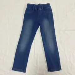 デニム風/ストレッチパンツ/裏起毛/120cm/ズボン