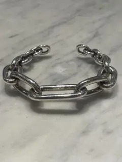 BALENCIAGA バングル カフブレスレット シルバー - メルカリ