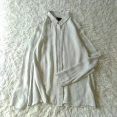 【美品】セオリー シルク ダブルジョーゼット サイドジップ とろみ ブラウス