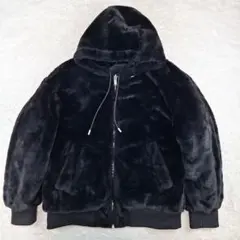 美品✨ZARA　ボアボンバージャケット　MA-1　リバーシブル　黒　XL　メンズ